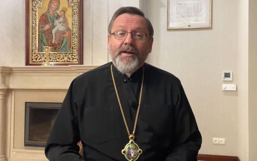 Archbishop Sviatoslav Shevchuk during his video message. Photo Facebook, Блаженніший Святослав
