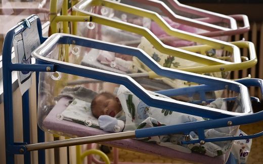 Four newborn children have been taken care of, but their future is unknown. Photo AFP, Nikolay Doychinov