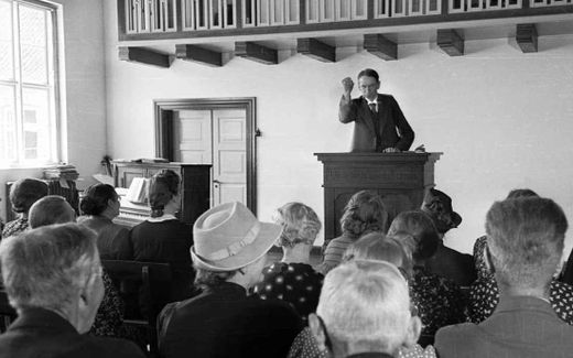 Kaj Munk during one of his sermons. Photo Vittus Nielsen