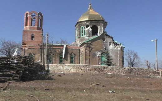 Damaged church building in Donetsk. Photo Facebook, press service Donetsk diocese