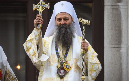Serbian Patriarch Porfiry. Photo AFP, Andrej Isakovic