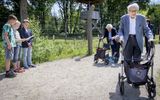 Children and Holocaust survivors visit a remembrance at the Vught concentration camp in the Netherlands. Photo ANP, Jerry Lampen