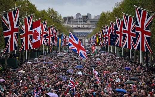 London is decorated with flags around the coronation of King Charles and Queen Camilla. Photo AFP, Marco Bertorello