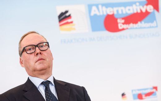 Alternative for Germany (AfD) Party candidate for German President Max Otte looks on during a press statement in Berlin, Germany, 25 January 2022. AfD nominated Max Otte for the German President candidacy. The election of the German President will be held on 13 February 2022. Photo EPA, Filip Singer