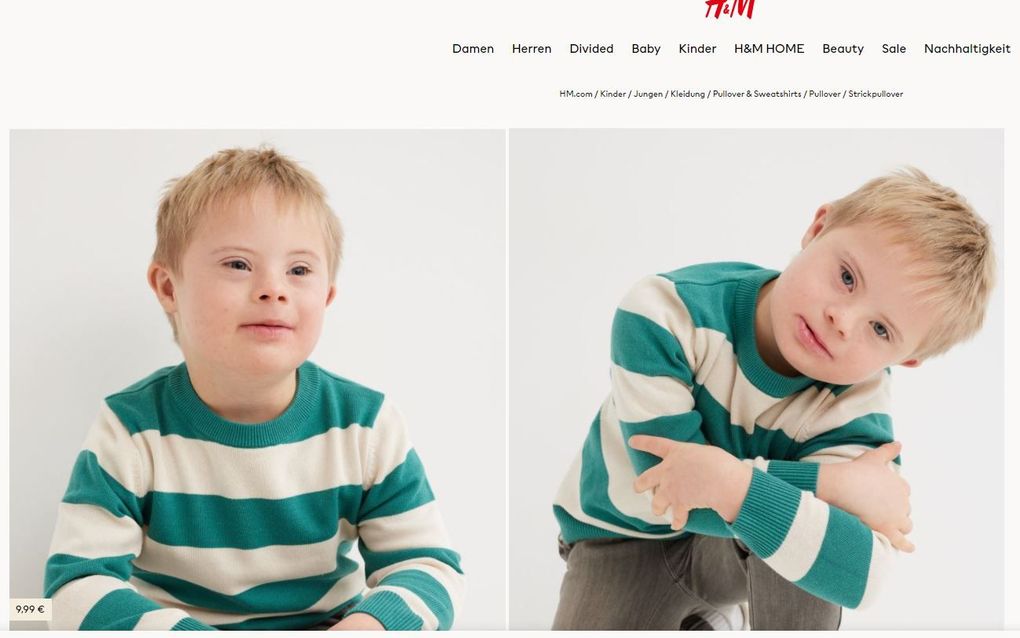 Fashion label "H&M" advertises with young model with Down's syndrome 