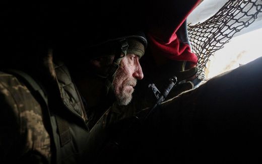 A Ukrainian soldier holds his position at the front line near the Russian-occupied Ukrainian city of Horlivka, Donetsk region. Photo AFP, Anatolii Stepanov