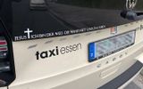 Allowed or not? In the German city of Essen, a taxi rides with a Gospel witness sticker on the back. Photo Jalil Mashali