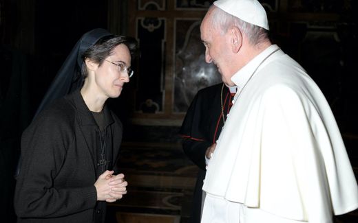 The pope has appointed Raffaella Petrini (left) as vice-governor of the Vatican State. Photo AFP, Vatican Media