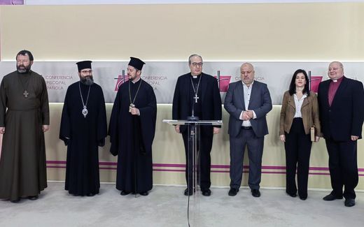 The religious representatives that signed the declaration. Photo YouTube, 
EpiscopalConferencia