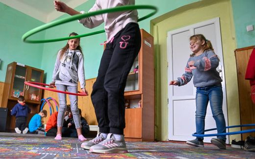 Children in a Ukrainian orphanage, not the one in the article. Many of them were evacuated because of the violence of the Russian invasion of Ukraine. Photo AFP, Attila Kisbenedek



