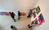 People preparing the exhibition in the art gallery. Photo Instagram, kreis_galerie

