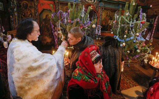 Orthodox Christmas celebration in Ukraine. Photo EPA, Sergey Dolzhenko 