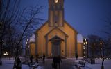 Church in Tromso, Norway, in the dark. Photo AFP, Olivier Morin