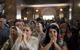 People praying in the Saint-Sargis cathedral in Yerevan, Armenia, at the special prayer day for Nagorno-Karabakh last Sunday. Photo AFP, Alain Jocard