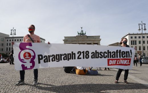 Terminate paragraph 218, reads this placard used at a demonstration in Berlin. According to this paragraph, abortion is still a criminal offence. In the German politics, there is debate about this. Photo EPA, Hayoung Jeon