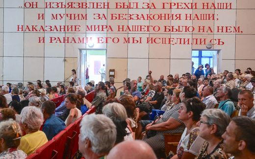 The Baptist Union in Russia calls the Kremlin to stop the military operation in Ukraine. Picture of a Baptist church in Kramatorsk in July 2022. Photo AFP, Miguel Medina