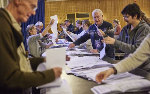 Counting is going on after Danish elections. The Christian Democrats again don't get a seat in the national parliament. Photo EPA, Mikkel Berg Pedersen 