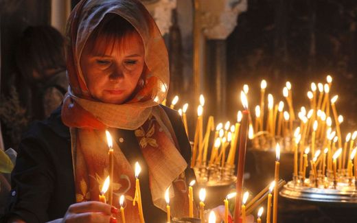 Most Ukrainians share the Orthodox faith with the Russians. Photo EPA, Sergey Dolzhenko