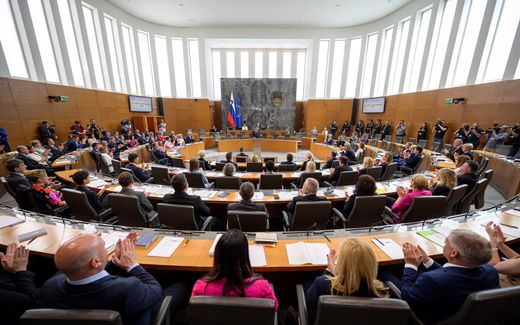 Slovenian parliament meeting in Ljubljana. Photo AFP, Jure Makovec