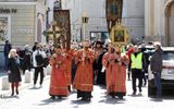 Lithuanian Orthodox take part in a procession for the unity of the church and for peace in Ukraine in Vilnius, Lithuania. Photo AFP, Petras Malukas