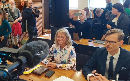 Räsänen in the Court of Appeal, together with her lawyer. Photo CNE, Danielle Miettinen