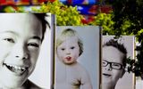 Pictures of children with Down Syndrome. They are part of a campaign called Down's Upside. Photo ANP, Sander Koning
