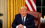 US President Donald Trump addresses the Nation from the Oval Office. Photo AFP, Doug Mills


