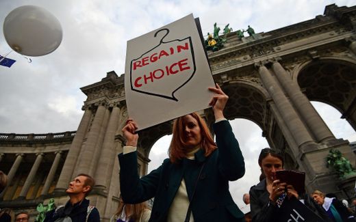 Pro-choice protest in Brussels. Photo AFP, Emmanuel Dunand