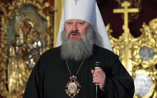 Pavel, Metropolitan of Ukrainian Orthodox Church of the Moscow Patriarchate and the vicar of Kiev-Pechersk Lavra. Ukrainian Security Service said earlier that its officers have searched the home of the father superior of Kyiv's biggest and oldest monastery, which is part of the Russian Orthodox Church. Photo EPA, Stepan Franko