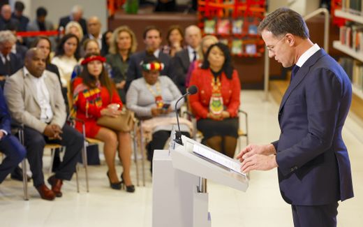 Prime Minister Mark Rutte apologised for the Dutch involvement in the slave trade during the centuries. Many of the former enslaved communities were present during his speech. Photo ANP, Robin van Lonkhuijsen