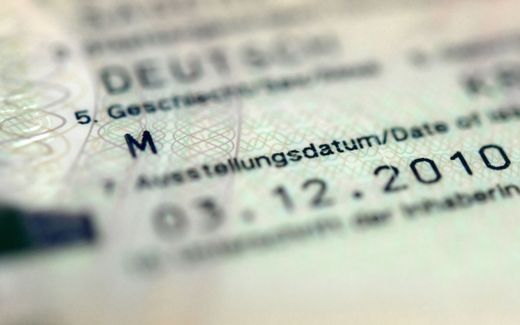 Passport showing the male gender. Photo EPA, Sascha Steinbach
