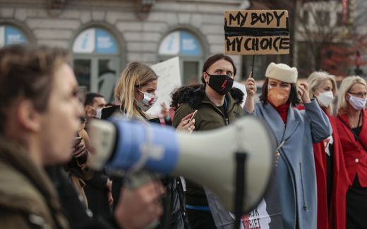 Pro-choice demonstration in Brussels. Photo EPA, Olivier Hoslet