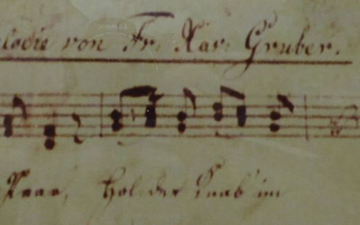 An old copy of the hymn Silent Night. Photo Wikimedia Commons