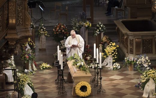 Swedish funeral service in the Storkyrkan cathedral in Stockholm. Photo EPA, Dan Hansson
