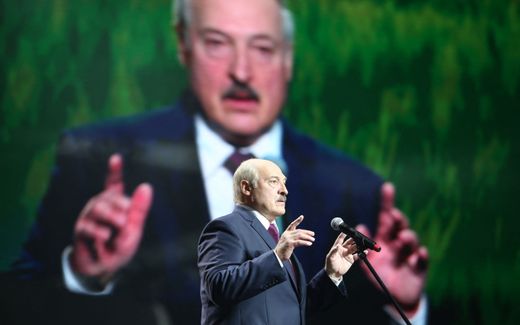 Belarusian President Alexander Lukashenko speaks at a forum in 2020. Photo AFP