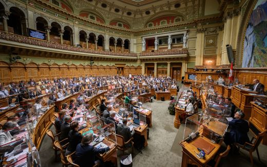 General view of the Swiss parliament. Photo AFP, Fabrice Coffrini