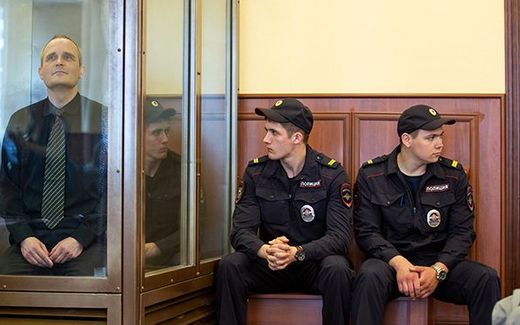 Dennis Christensen in court. Photo Jehovah's Witnesses in Russia