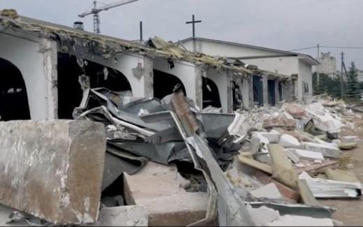 The church of the New Life congregation, which had been meeting on its parking lot for months, was destroyed by the Belarussian authorities. Photo Facebook, Христианская Визия