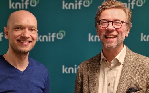 CEO of Knif AS Fridtjof Gillebo (l.) and editor-in-chief Alf Gjøsund. Photo Knif