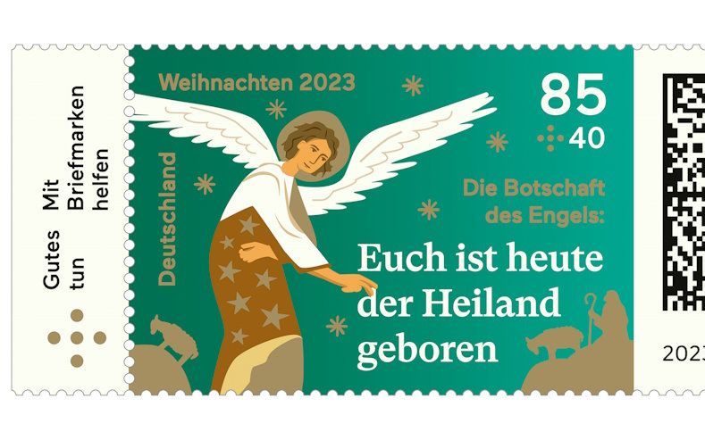 German Christmas stamp points to Bethlehem 