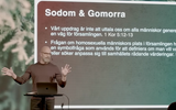 Niklas Piensoho, the pastor and leader of Sweden's largest Pentecostal church, the Philadelphia Church in Stockholm during the meeting on homosexuality. Photo YouTube, Filadelfiakyrkan Stockholm