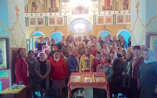 First service under the Patriarchate of Constantinople in the Church of the Intercession in the village of Shpytky. Photo Facebook