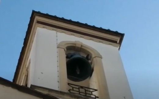One of the church bells of “Santa Maria a Coverciano”. Screenshot from YouTube